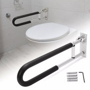 DURAFORCE Folding Handicap Grab Bars Rails Toilet Handrails Bathroom Support Safety Rail