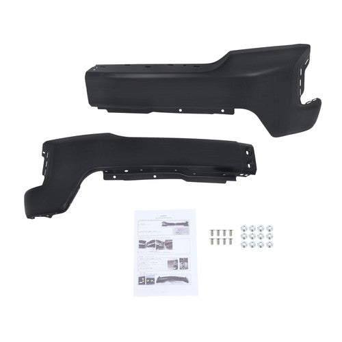 DURAFORCE Split Black Front Bumper W/o Sensor Holes For Chevrolet Silverado 1500 2019-2022