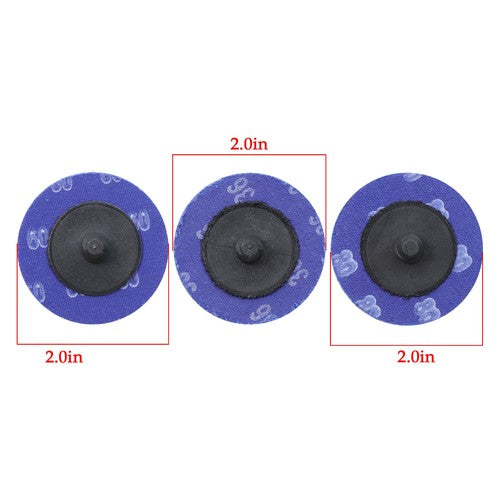 DURAFORCE 50 Pcs 2 inch Sanding Discs, Quick Change Grinding Disc,36/60/80 Grit Mix Set