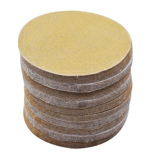 DURAFORCE 100 Pack 5 Inch 240 Grit Hook Loop Pads Sanding Discs NO-Hole Sand Paper