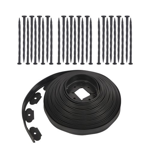 DURAFORCE 60 FT L-shaped Landscape Edging Border Kit No-Dig Garden Edge Lawn Border 1.5"