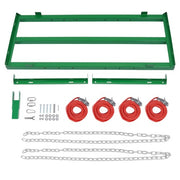 DURAFORCE Yard Lawn Leveling Tool 4 Ft Drag Harrow W/Chaic For ATV/UTV Tractor