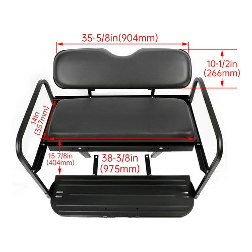 Flip Folding Rear Seat Back Kit for Yamaha Drive G29 Golf Cart 2007-2016
