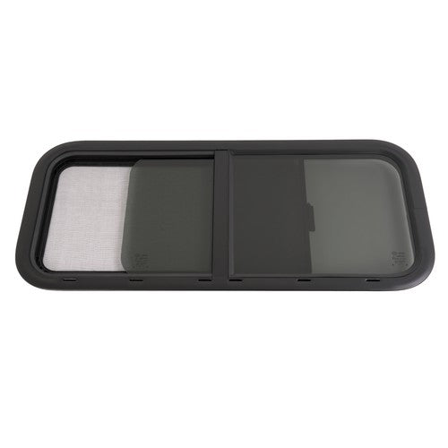 DURAFORCE RV Window 36" Width x 15" Height Horizontal Slider For Cargo Trailer W/ Screen
