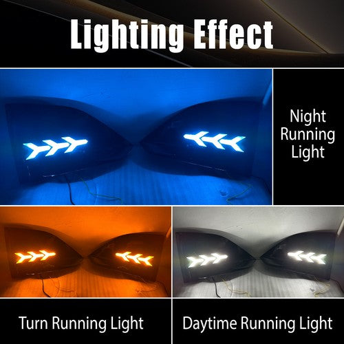 DURAFORCE Front Fog Light DRL Fit for 2023 2024 Altima LED Daytime Running Lamp LH+RH