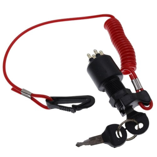 5005801 175974 Ignition Key Switch with Lanyard for Johnson Evinrude Boat