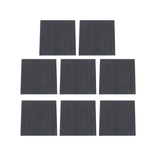 DURAFORCE 8 Pack 6"x6"x7/8" Anti Vibration Pads with Ribbed Rubber & EVA Core