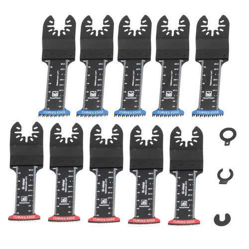 DURAFORCE 10-piece Extra Long Japanese Tooth Oscillating Saw Blades for Wood Plastic