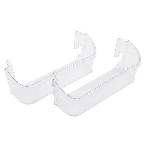 #240323002 Bottom Door Shelf Lower Bin Polycarbonate For Frigidaire 2Pcs