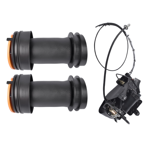 DURAFORCE 3PCS Rear Air Suspension Air Springs Compressor For 13-19 Cadillac XTS 3.6L V6