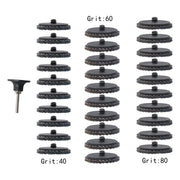 DURAFORCE 30 PCS 2 Inch Mixed Curved Roll Lock Quick Change Sanding Discs 40/60/80 Grit