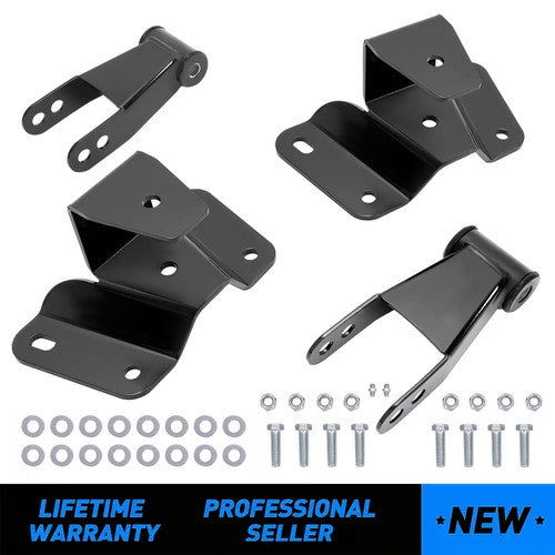 4 Inch Drop Kit Leveling Lowering Shackles Hangers for 1973-1996 Ford F150 F100