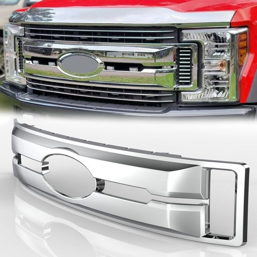 DURAFORCE Chrome Grille Overlay Grill Covers For Ford F250 F350 F450 F550 XL 2017-2019