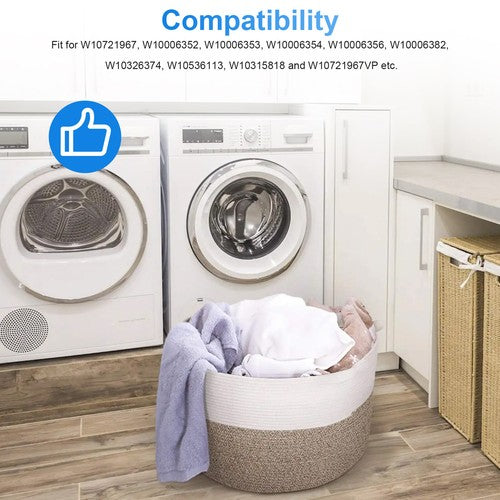 DURAFORCE For Whirlpool W10006356 AP4514410 PS2579377 W10721967 Washer Pulley Clutch Kit
