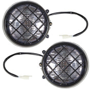 DURAFORCE 2× Headlights lens bulbs lights grills For Yamaha Banshee 1987-2006 Warrior 350