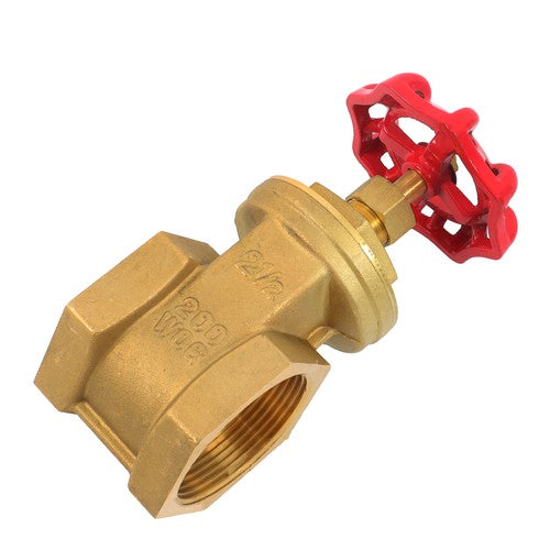 DURAFORCE Brass Gate Valve DN65 NPT Female Thread 2-1/2" for Water Gas Fuel Flow Control