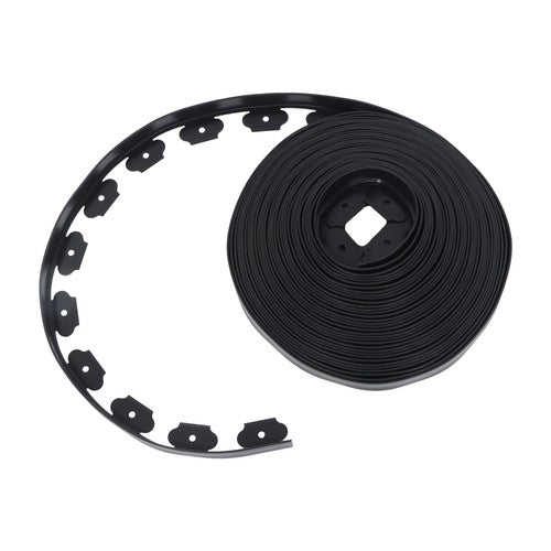 DURAFORCE Garden Edging Landscape Edging with 60 Spikes for Lawn 1.5 Inch 100FT Black