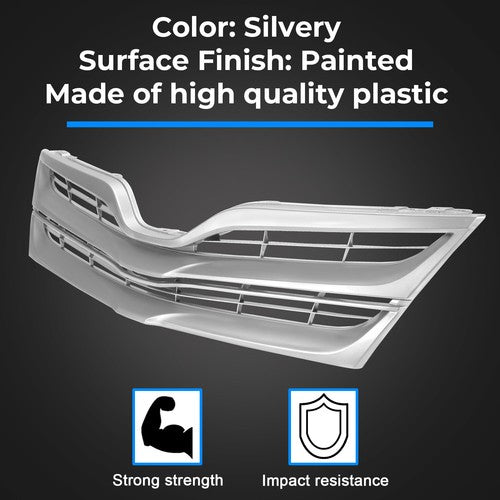 Front Upper Grille Grill for Toyota Venza 2013-2016 Silver Factory Replacement