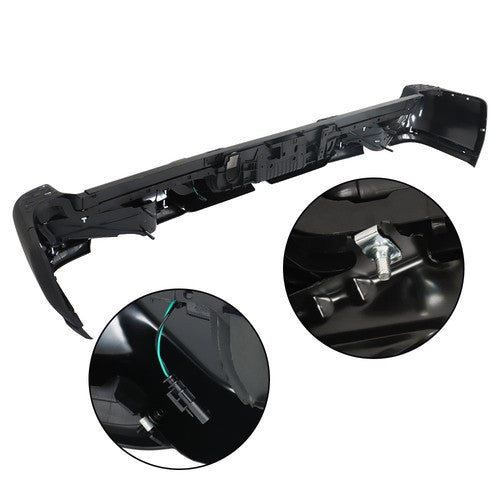 DURAFORCE w/ Vent,w/o Sensor Holes Black Metal Rear Bumper Suitable For RAM 1500 2019-2022