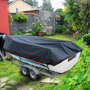 DURAFORCE New Grade Waterproof Trailerable Boat Cover For V-hull Fish Ski Bass 11-13FT