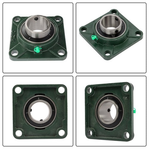 DURAFORCE Self-Aligning UCF210-32 Pillow Block Bearing Solid Base 2" Bore 4-Bolt 2Pcs