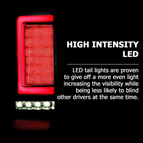 DURAFORCE Pair Tail Lights Smoke LED For Toyota Tacoma 2016-2023 2017 2021 Rear Brake Lamp