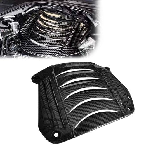 DURAFORCE Real Carbon Fiber Shutters Engine Hood Cover for Nissan GT-R R35 2009-2020