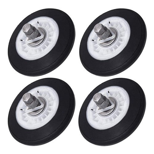 DURAFORCE 4X 4581EL3001A Dryer Drum Roller Wheel & Shaft Kit for LG Kenmore Sears