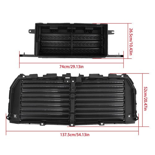 DURAFORCE FL3Z8475D Upper&Lower Radiator Grille Air Shutter Assembly For Ford F-150 15-17