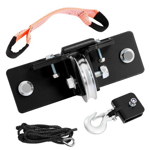 DURAFORCE Snow Plow Pulley Steel Nylon Fairlead Kit For ATV UTV Winches Wide-Spool Bolt