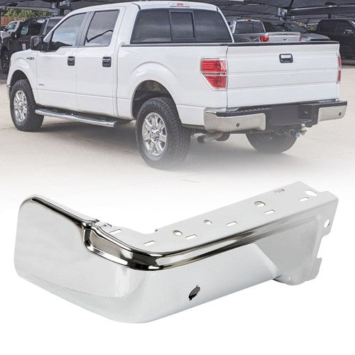 DURAFORCE Fit For Ford F150 2009-2014 With Radar Hole Rear Bumper Plated Corner Left
