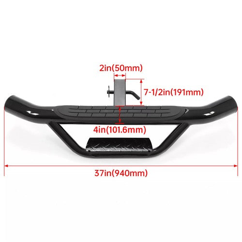 DURAFORCE 37" x 4" Universal Trailer Tow Hitch Step Rear Bumper Guard Truck 2" Receiver
