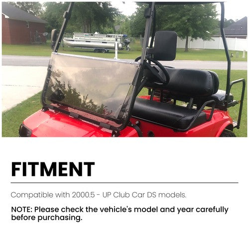 DURAFORCE For Club Car DS 2000.5 -UP Golf Cart Folding Tinted Windshield Windscreen
