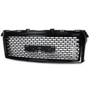 DURAFORCE Glossy Black Front Hood Mesh Grille Replacement For GMC Sierra 1500 2014 2015
