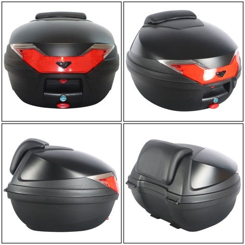 DURAFORCE 32L Motorcycle Tour Tail Box Luggage Top Lock Storage Scooter Trunk Carrier Case