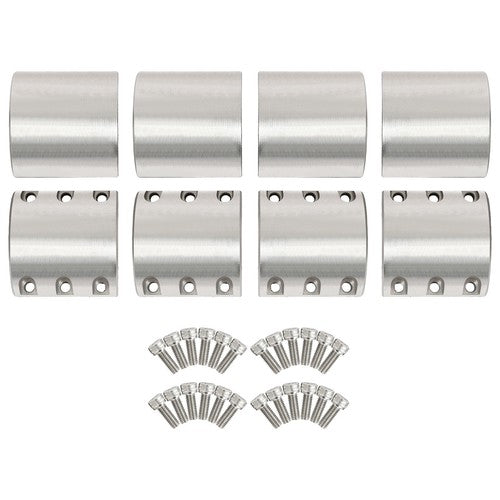 DURAFORCE 4x Tube Clamps Upgrated Steel For 1.875" 1-7/8" Size Tube Roll Cage Mount