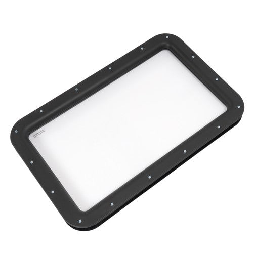 Black RV Entry Door Window For Camper Cargo Truck Trailer