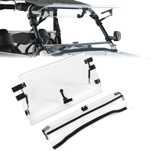 DURAFORCE Scratch Resistant Flip Windshield For Polaris RZR 800 / 4 800 / S 800 2008-2014