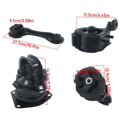 DURAFORCE A6519,A6512 4x Engine Motor Trans Mount For Honda Accord 2.2L 1990-1993 Auto