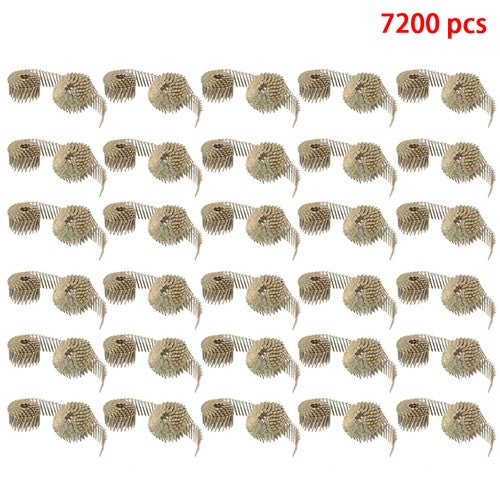 DURAFORCE 1-3/4" × 0.12" Coil Roofing Nail Galvanized 3/8" Head Diameter 15 Degree 7200Pcs