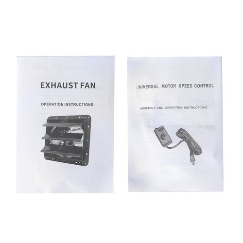 DURAFORCE Shutter Exhaust Fan 24in, 1.65m Power Cord, 4120CFM, Wall Mounted, Silver