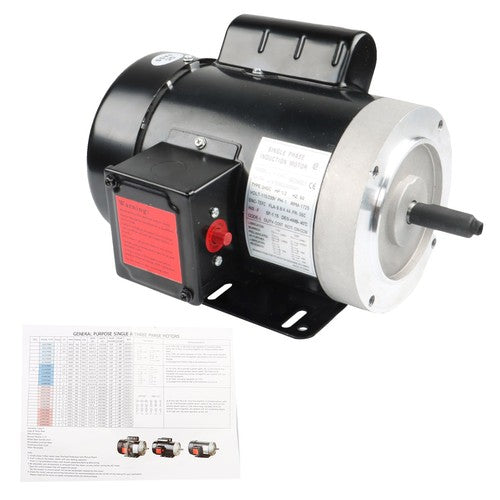 DURAFORCE Electric Motor 1/2HP 56C 1725RPM Single Phase TEFC 60HZ General Purpose Motor