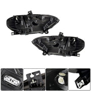DURAFORCE Black Housing Headlamp Headlight LED DRL LH&RH Pair For Ford Mustang 2018-2020