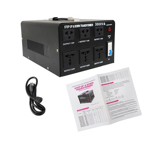 DURAFORCE 3000W Voltage Transformer Converter Step Up/Down 110-120V to 220-240V New