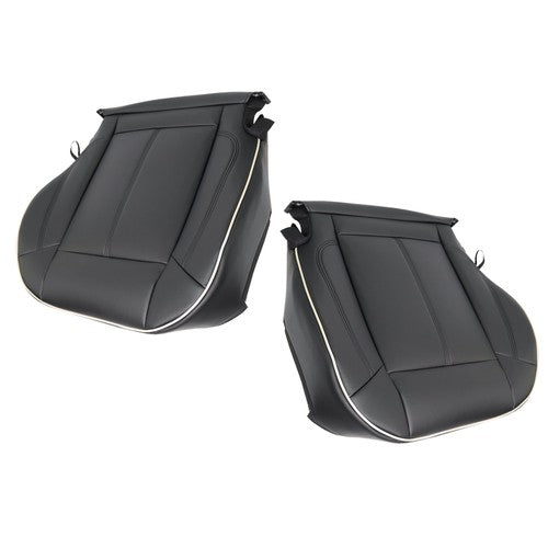 DURAFORCE Driver&passenger Bottom Seat Cover Fit For Hummer H3 2006-2010 Black Leather