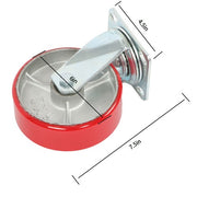 DURAFORCE 6" × 2" Tilt Casters Heavy Duty Swivel Caster Wheel 1250 Lbs Industrial Casters