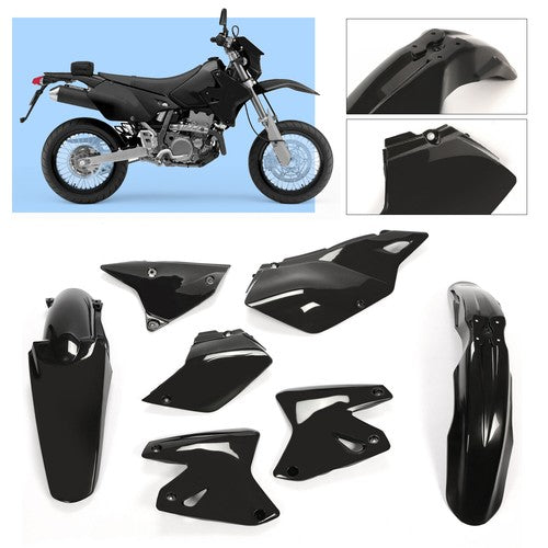 DURAFORCE Black Plastic Fairing Bodywork Kit for Suzuki DRZ 400 DRZ400E DRZ400ES
