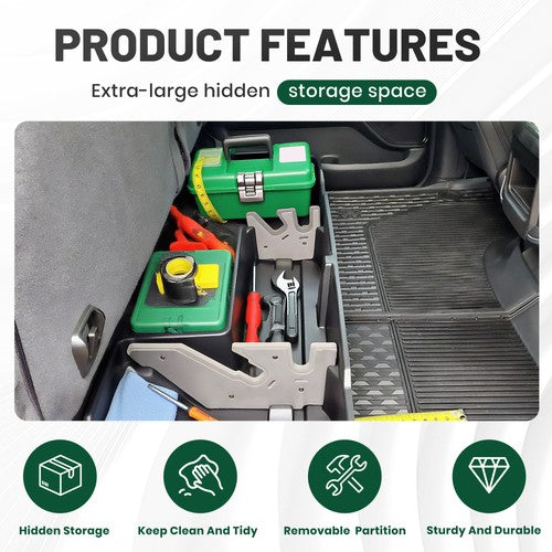 DURAFORCE Underseat Storage Case Box For 19-25 Dodge Ram 1500 Crew Cabs New Body Style