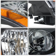 DURAFORCE Headlight For Nissan Rogue 2008-2013 Halogen Housing Black Driver+Passenger Side