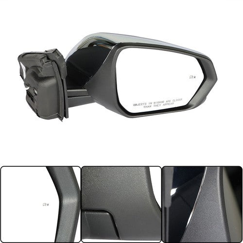 DURAFORCE RH Side Mirror Blind Spot Signal Light Chrome 8Pin For Equinox 2018-2022